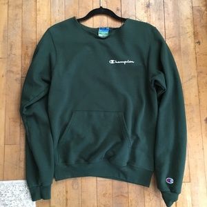 Champion hunter green crewneck sweatshirt